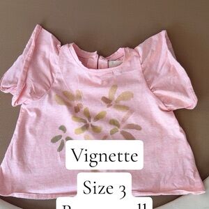 Vignette Pink Short-Sleeve Floral Graphic Top